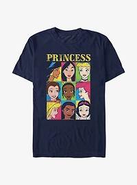 Disney Princesses Face Character Grid T-Shirt