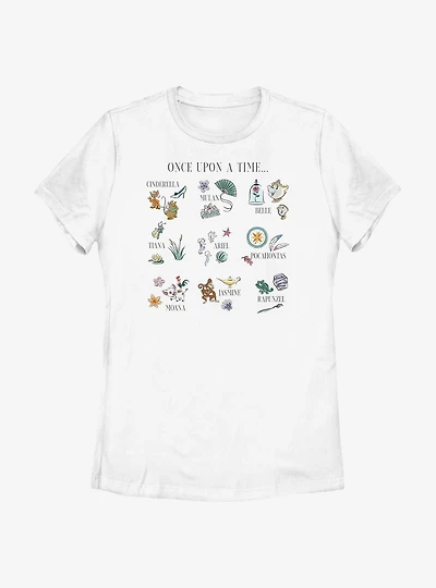 Disney Princesses Once Upon A Time Icons Womens T-Shirt