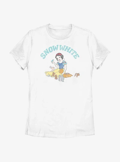 Disney Snow White And The Seven Dwarfs Woodland Animals Womens T-Shirt