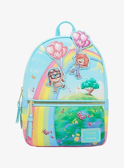 Loungefly Disney Pixar Up Carl & Ellie Rainbow Mini Backpack - BoxLunch Exclusive