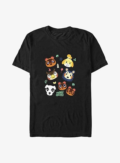 Nintendo Animal Crossing Villager Faces Big & Tall T-Shirt