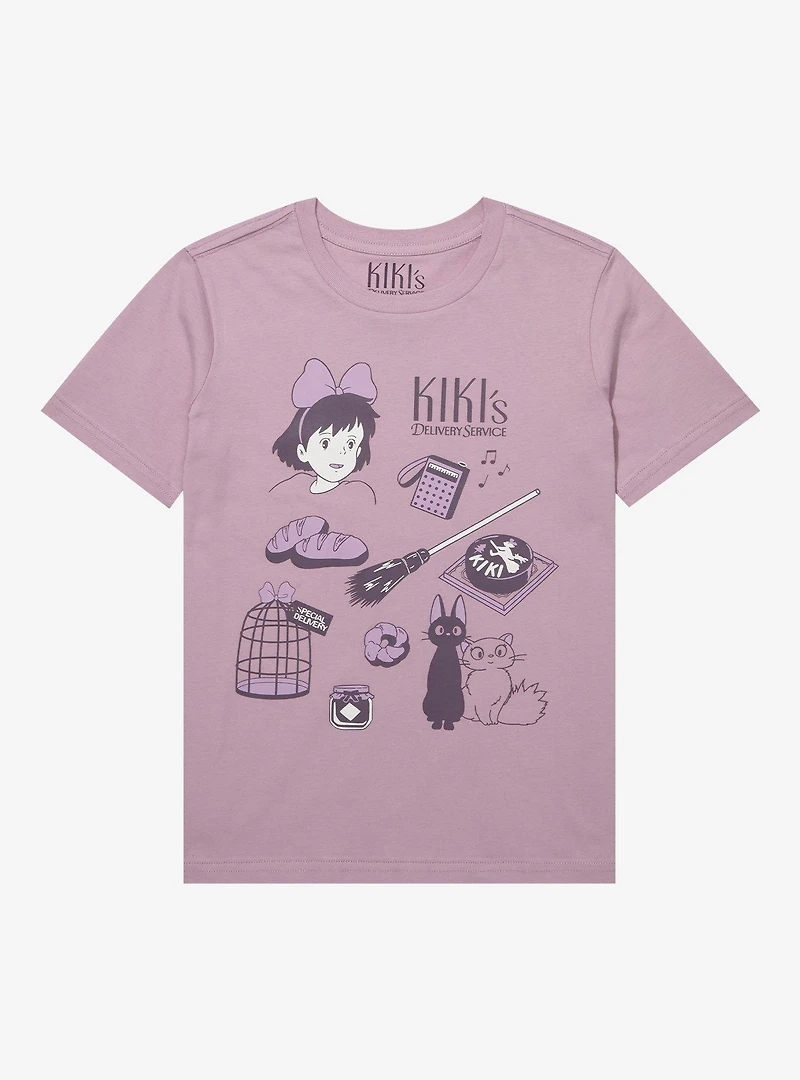 Our Universe Studio Ghibli Kiki’s Delivery Service Tonal Icons Youth T-Shirt - BoxLunch Exclusive