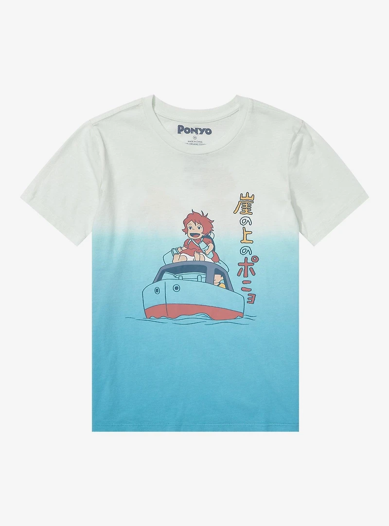 Studio Ghibli Ponyo Sosuke & Boat Split-Dye Youth T-Shirt - BoxLunch Exclusive