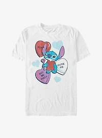 Disney Lilo & Stitch Candy Hearts Valentine Extra Soft T-Shirt