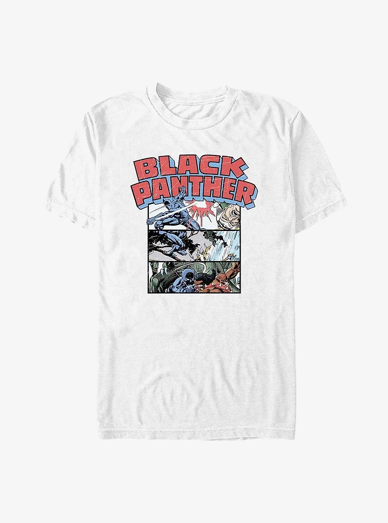 Marvel Black Panther Battle Sequence Panels Big & Tall T-Shirt
