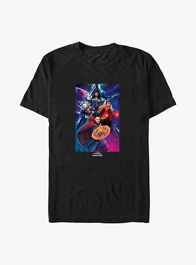 Marvel Doctor Strange the Multiverse of Madness Group Shot Poster Big & Tall T-Shirt