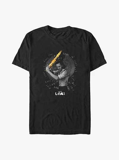 Marvel Loki Flaming Sword Big & Tall T-Shirt