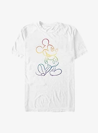 Disney Mickey Mouse Rainbow Outline Big & Tall T-Shirt