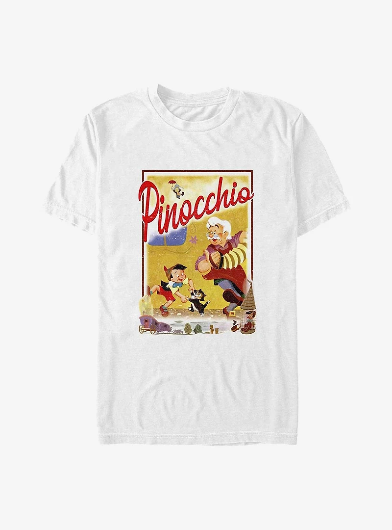 Disney Pinocchio Storybook Poster Big & Tall T-Shirt