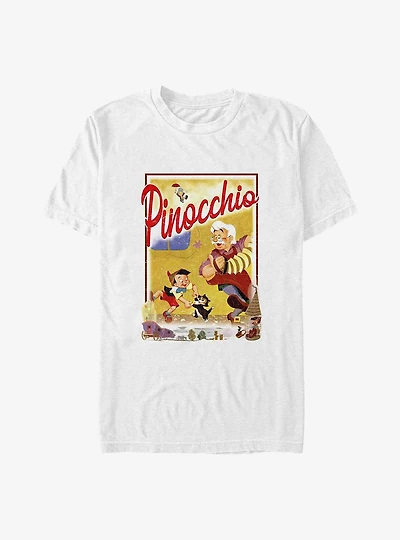 Disney Pinocchio Storybook Poster Big & Tall T-Shirt