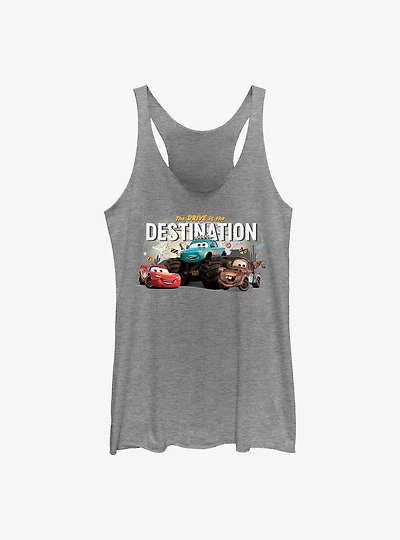 Cars The Drive Is Destination Girls Raw Edge Tank