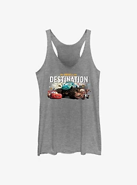 Cars The Drive Is Destination Girls Raw Edge Tank