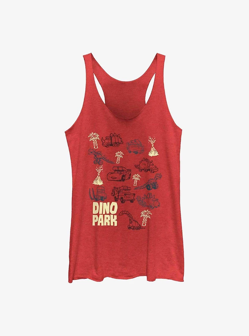 Cars Dino Jumble Girls Raw Edge Tank