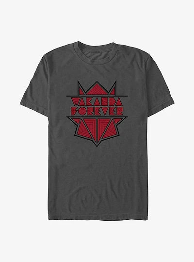Marvel Black Panther: Wakanda Forever Geometric Panther Logo T-Shirt