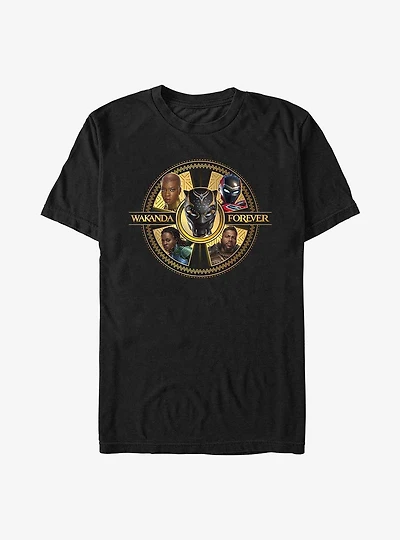 Marvel Black Panther: Wakanda Forever Warrior Heroes Badge T-Shirt