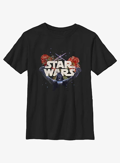 Star Wars Floral Darth Vader Youth T-Shirt