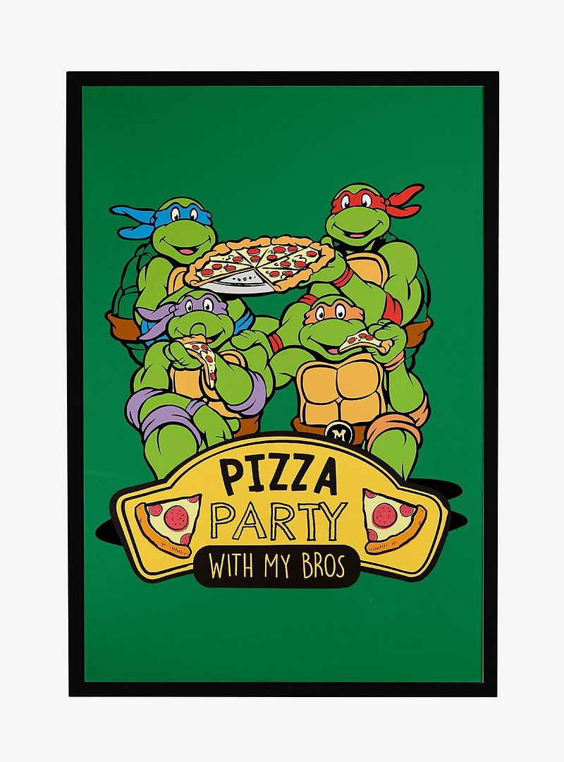 Teenage Mutant Ninja Turtles Pizza Party Framed Poster