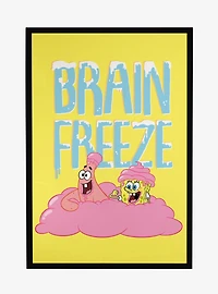 Spongebob Squarepants Brain Freeze Framed Poster