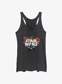 Star Wars Floral Darth Vader Girls Tank