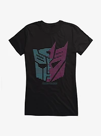 Transformers Autobot Decepticon Split Icon Girls T-Shirt