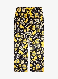 Harry Potter Hufflepuff Quidditch Allover Print Sleep Pants - BoxLunch Exclusive