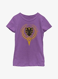 Marvel Black Panther: Wakanda Forever Golden Badge Youth Girls T-Shirt