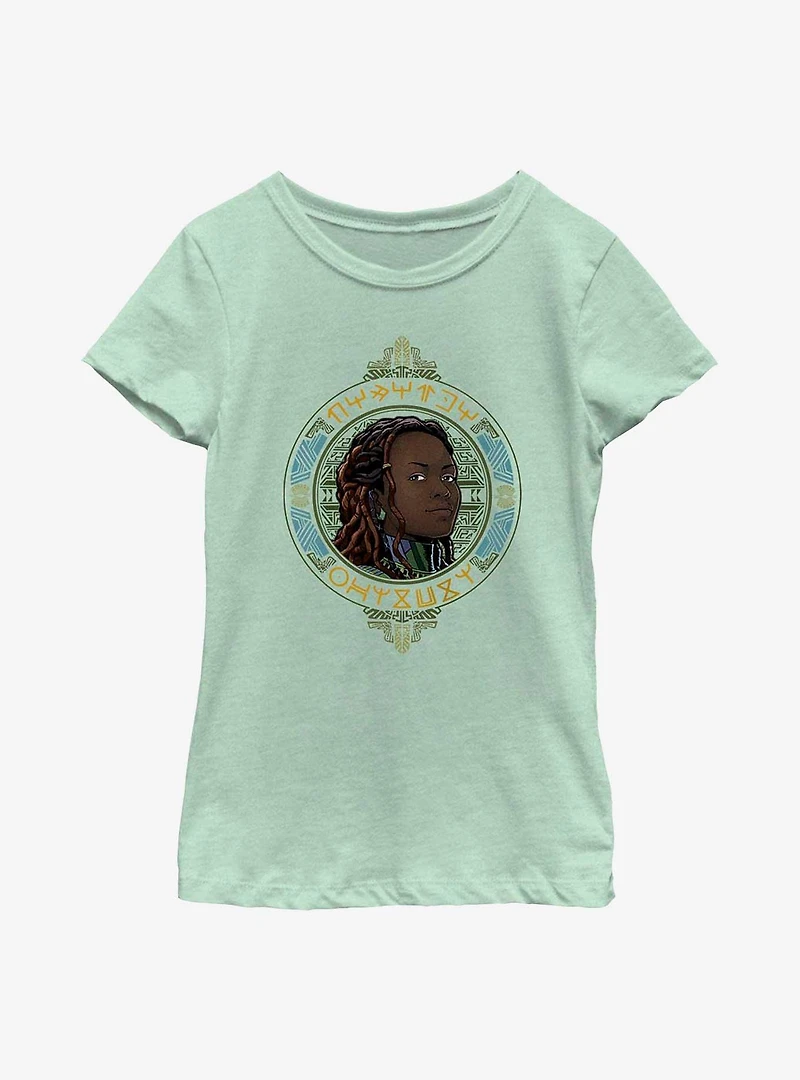 Marvel Black Panther: Wakanda Forever Nakia Badge Youth Girls T-Shirt
