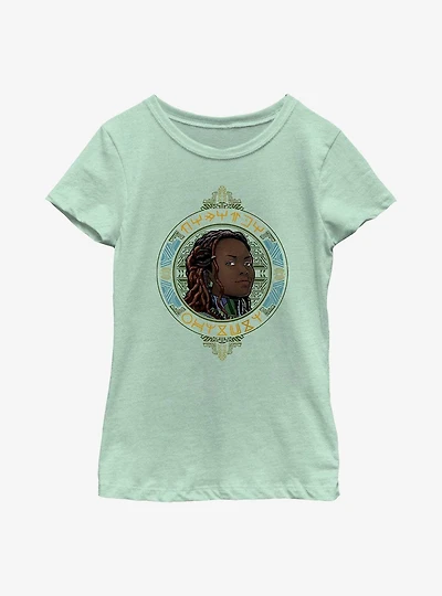 Marvel Black Panther: Wakanda Forever Nakia Badge Youth Girls T-Shirt