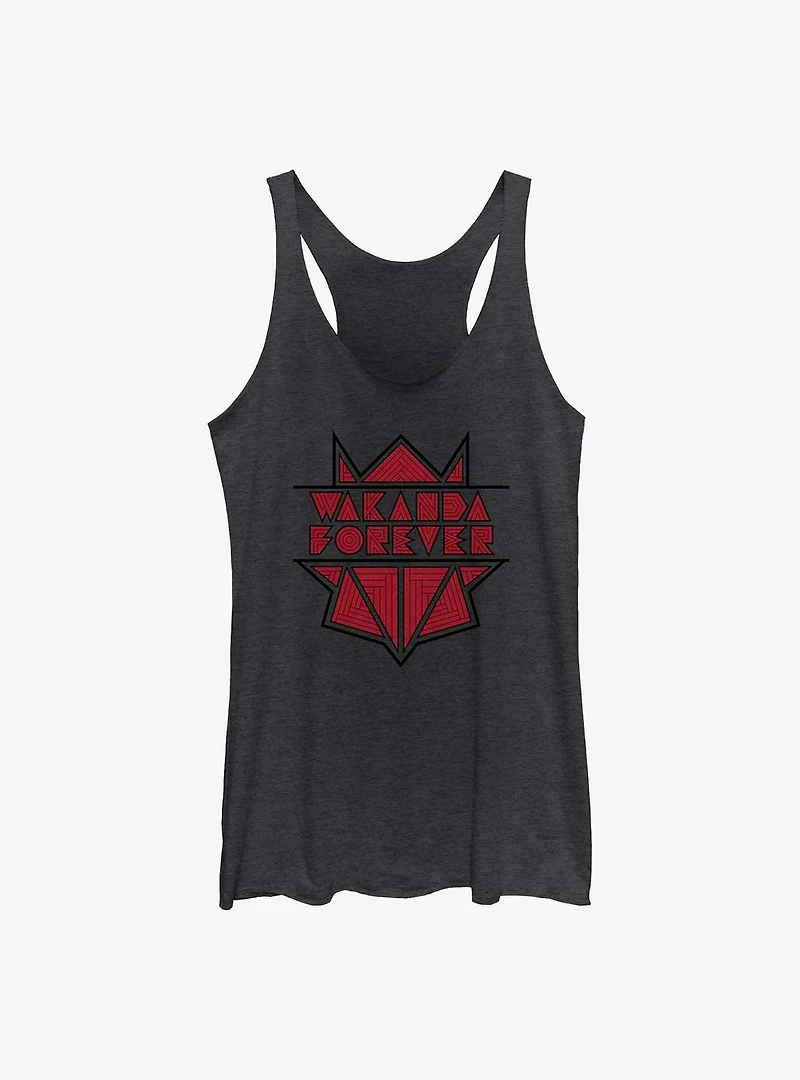 Marvel Black Panther: Wakanda Forever Geometric Panther Logo Womens Tank Top