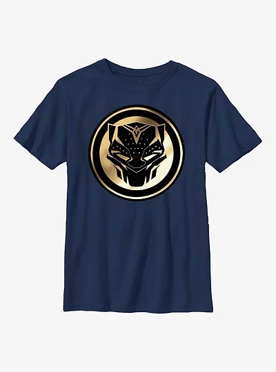 Marvel Black Panther: Wakanda Forever Golden Emblem Youth T-Shirt