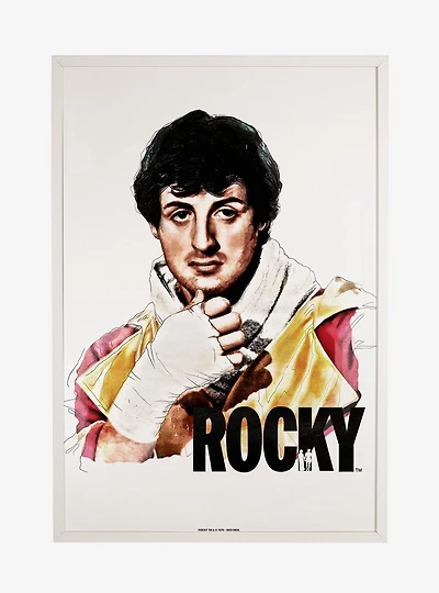 Rocky Drawing Portrait Framed Poster