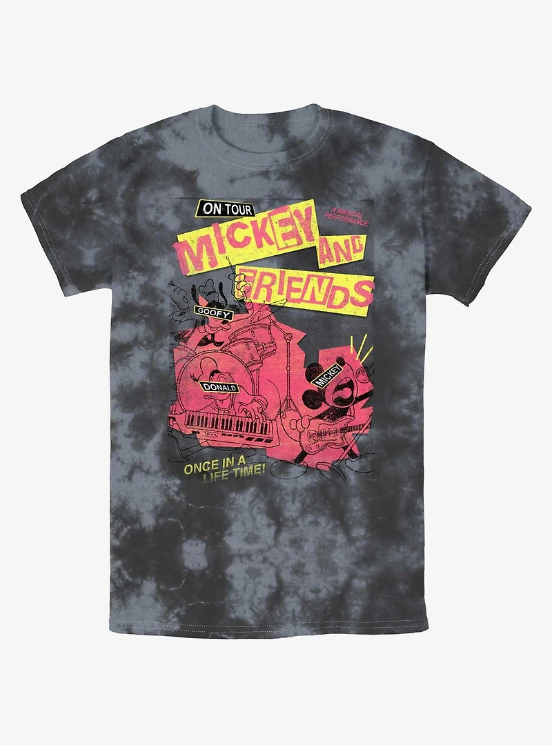 Disney Mickey Mouse Punk Rock Mickey Tour Tie-Dye T-Shirt