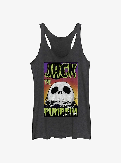 Disney The Nightmare Before Christmas Jack Pumpkin King Skull Poster Girls Tank