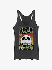 Disney The Nightmare Before Christmas Jack Pumpkin King Skull Poster Girls Tank