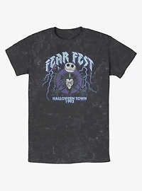 The Nightmare Before Christmas Jack Fear Fest 1993 Mineral Wash T-Shirt