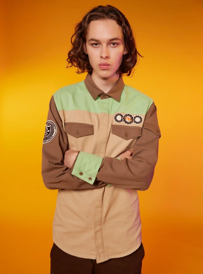 Our Universe Marvel Loki OB Long-Sleeve Woven Button-Up