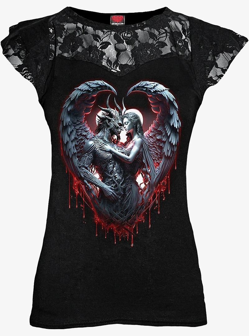 Solemn Vow Lace Sleeve Top