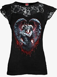 Solemn Vow Lace Sleeve Top