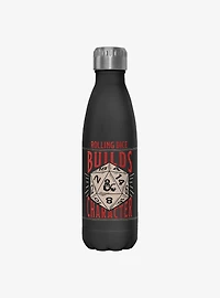 Dungeons & Dragons Rolling Dice Builds Character Water Bottle