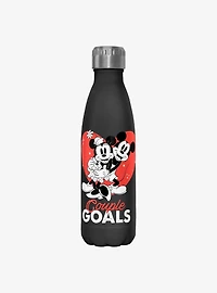 Disney Mickey Mouse Mickey and Minnie Couple Goals Water Bottle