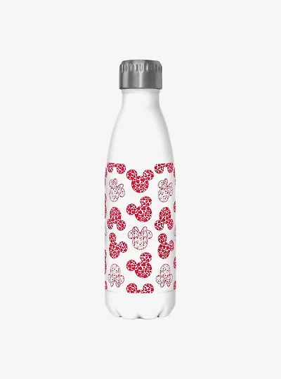 Disney Mickey Mouse Mickey & Minnie Heart Ears Water Bottle