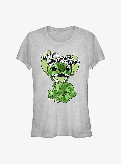 Disney Lilo & Stitch Clover Let The Shenanigans Begin Girls T-Shirt