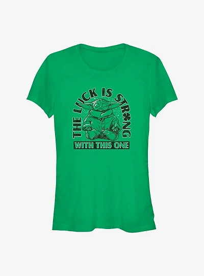 Star Wars The Mandalorian Luck Is Strong Girls T-Shirt