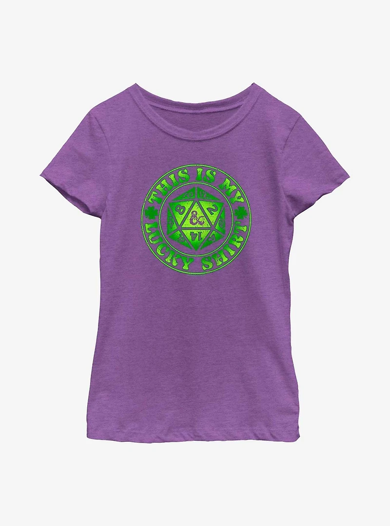Dungeons & Dragons This Is My Lucky Shirt Youth Girls T-Shirt