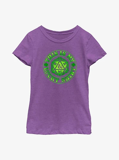 Dungeons & Dragons This Is My Lucky Shirt Youth Girls T-Shirt