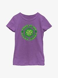 Dungeons & Dragons This Is My Lucky Shirt Youth Girls T-Shirt