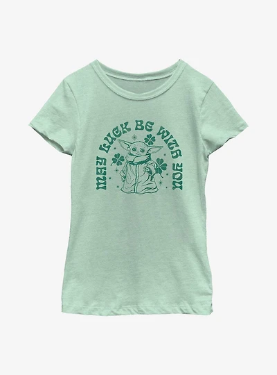 Star Wars The Mandalorian Grogu May Luck Be With You Youth Girls T-Shirt
