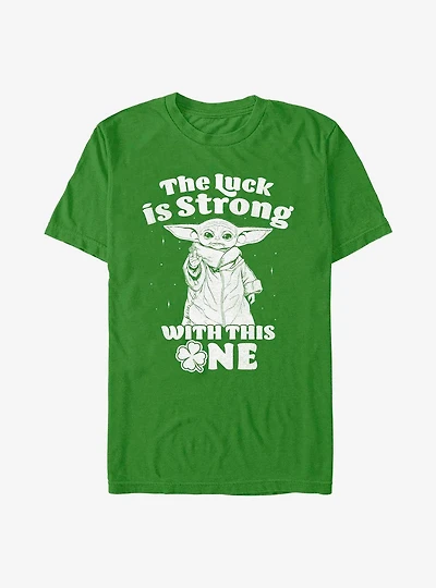 Star Wars The Mandalorian Strong With Luck T-Shirt