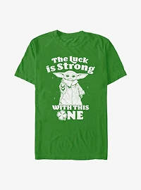 Star Wars The Mandalorian Strong With Luck T-Shirt
