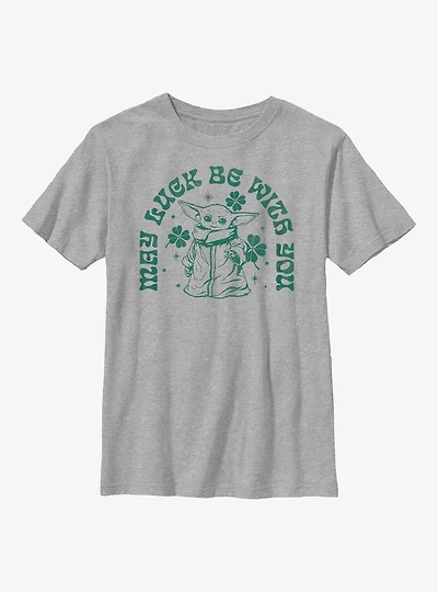 Star Wars The Mandalorian Grogu May Luck Be With You Youth T-Shirt